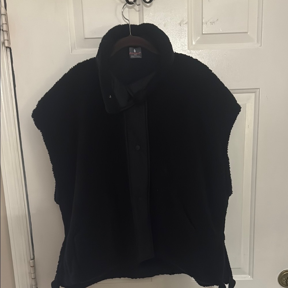 Free People Black Sherpa Vest